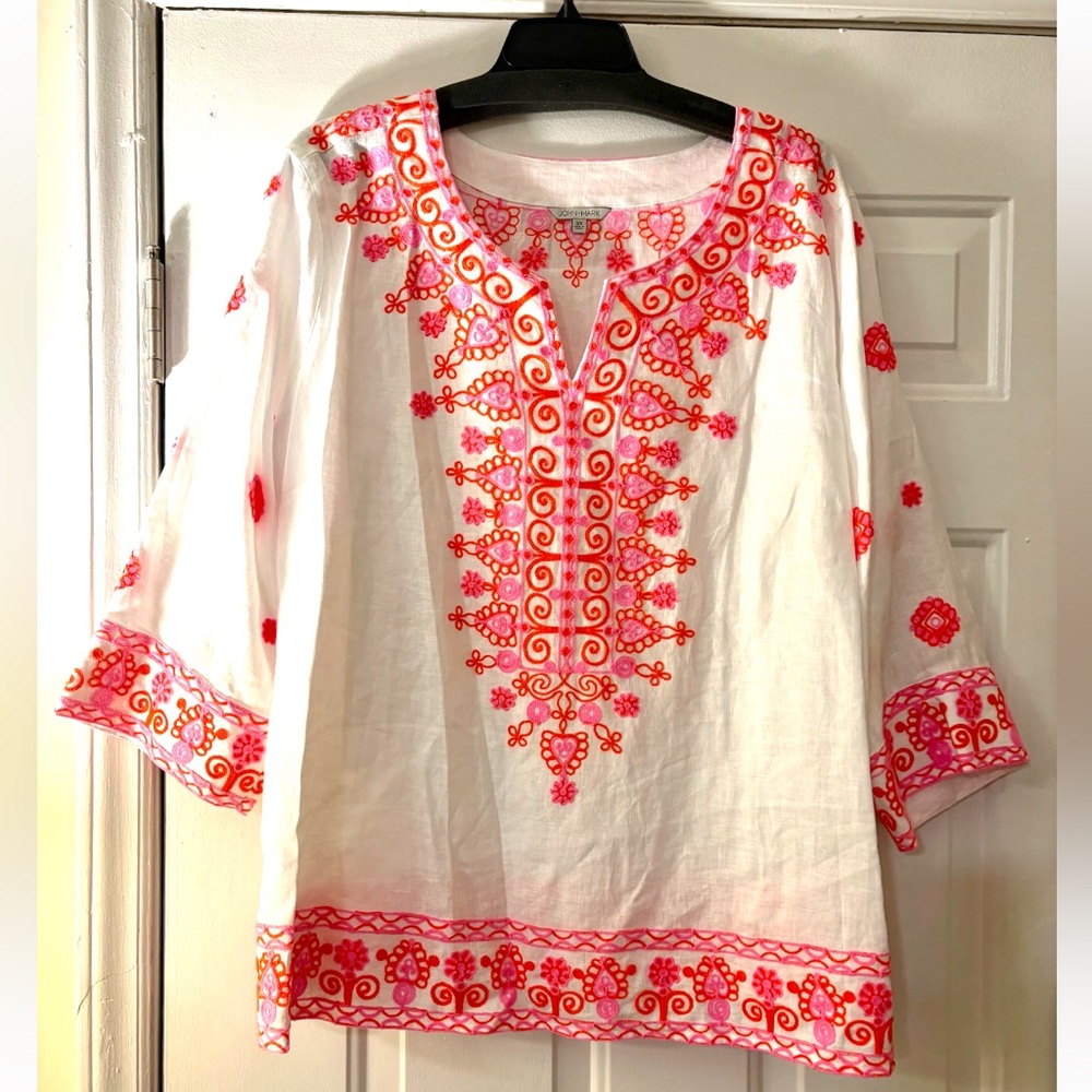NWT John Mark “Island Dreaming” Embroidered Tunic - Picture 9 of 9